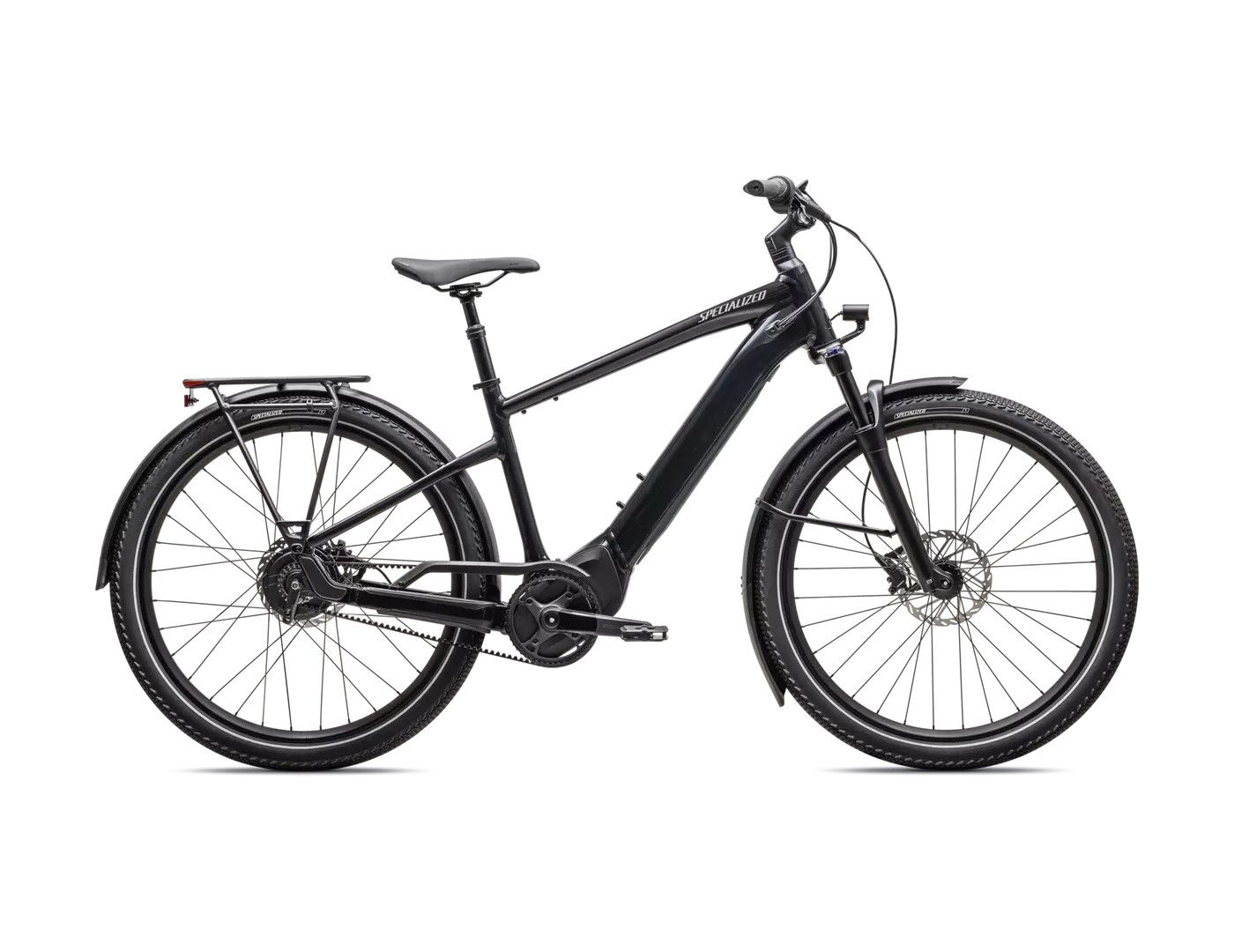 Vélo électrique Specialized Vado 4.0 IGH UL 2025 Noir Brillant/Argent Satiné Réfléchissant, Size: Small