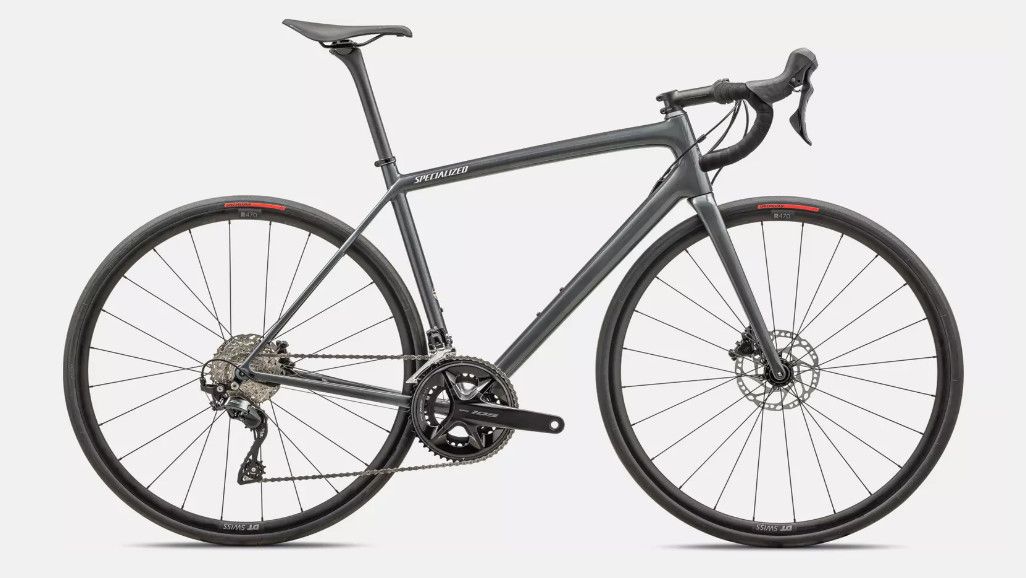 Vélo Specialized Aethos Sport - Shimano 105 2024 Gris Carbone Brillant/Blanc Dune