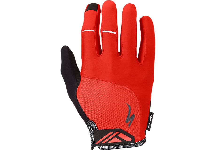 Gant long Specialized BG Dual Gel Rouge, Size: Small