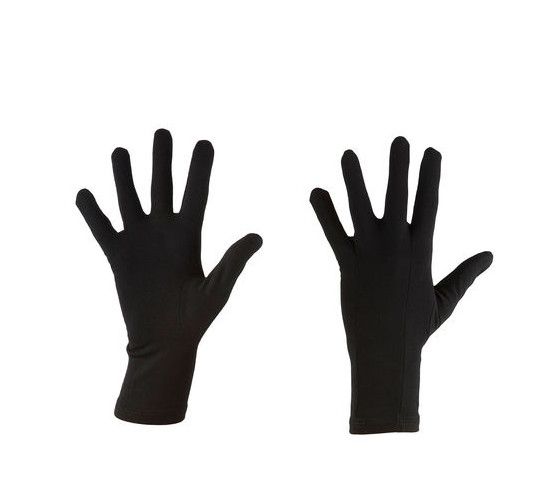 Gants longs Icebreaker Oasis 200 Liner Noir, Size: XSmall