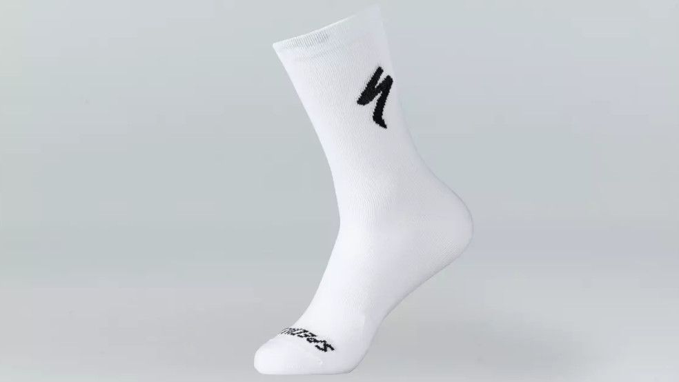Bas long Specialized Soft Air Road Blanc/Noir, Size: Medium