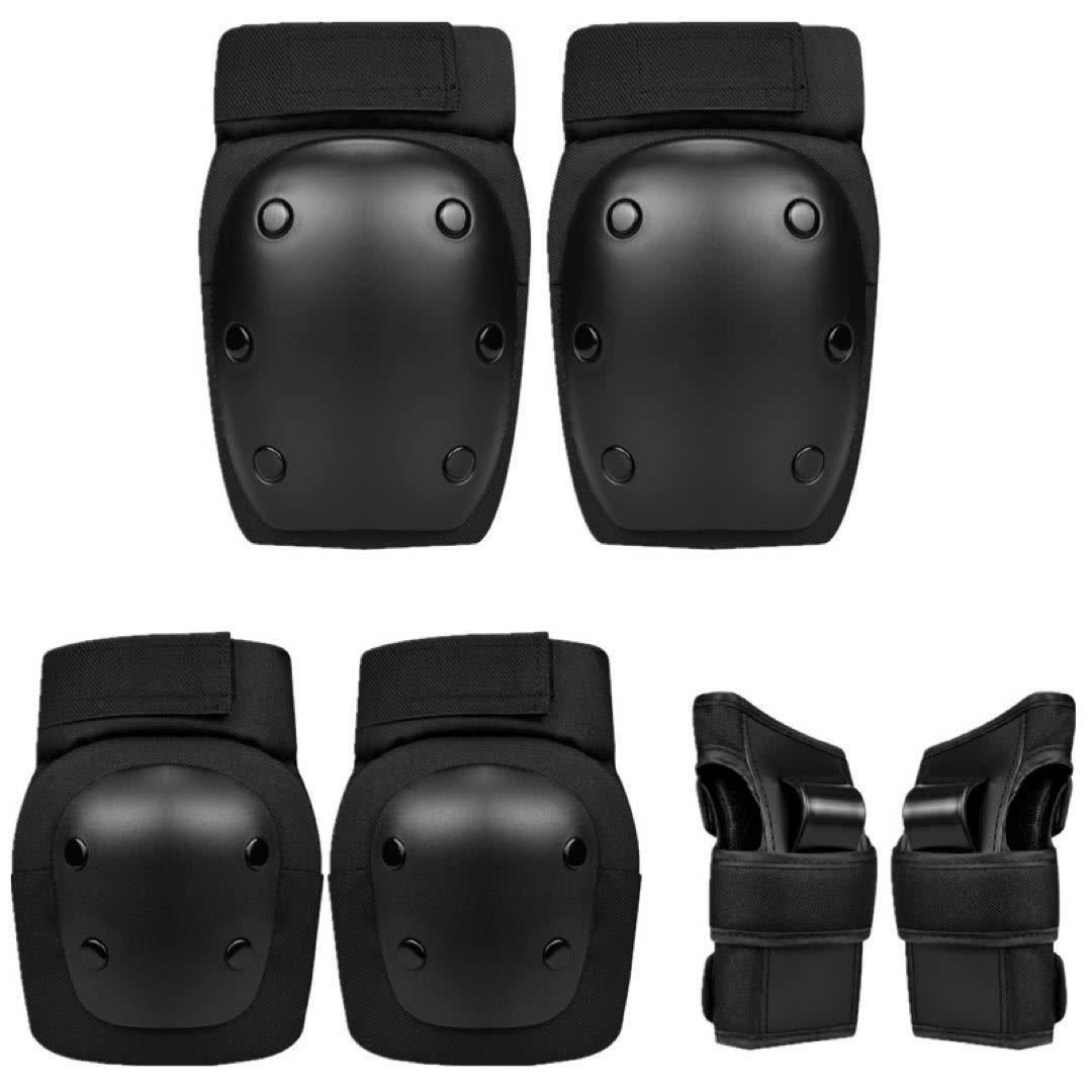 Protections pour trottinette genoux, coudes, poignets Noir, Size: Small