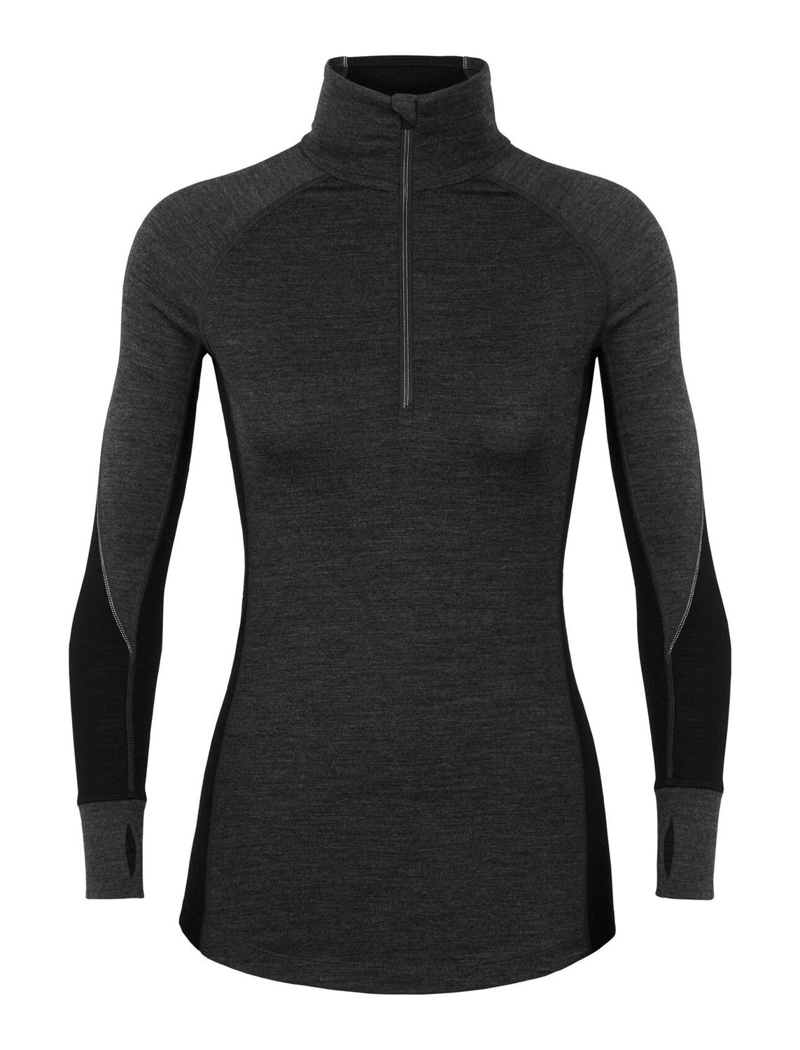 Sous-vêtement Icebreaker BodyFitZone 260 Demi-fermeture Zip 2022 Femme Jet Gris/Noir, Size: Medium