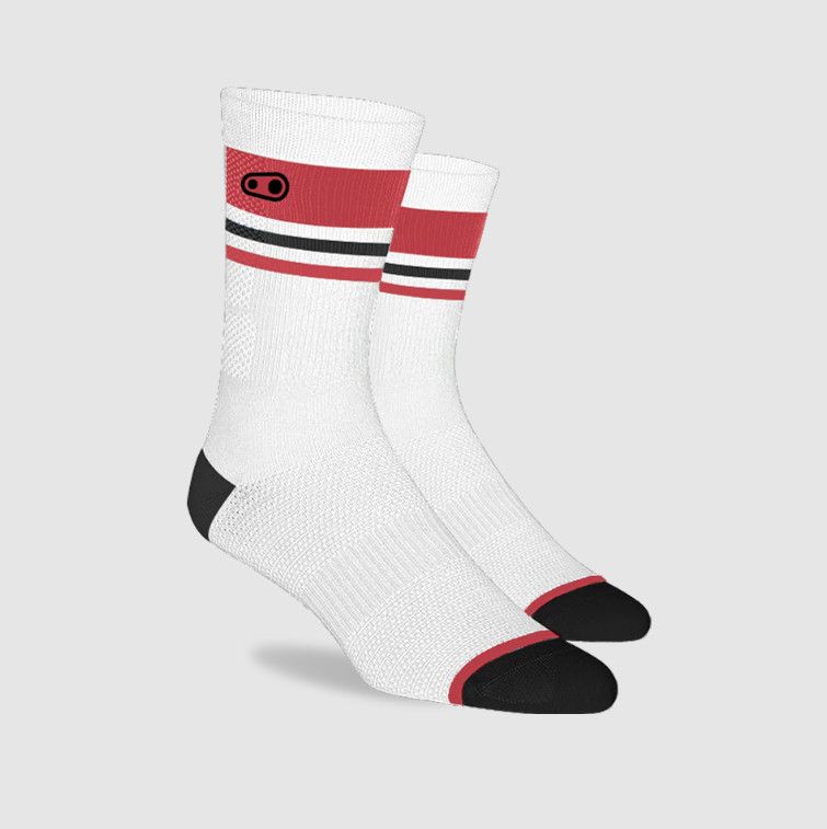 Bas Crank Brothers Icon MTB Blanc/Rouge/Noir, Size: S/M