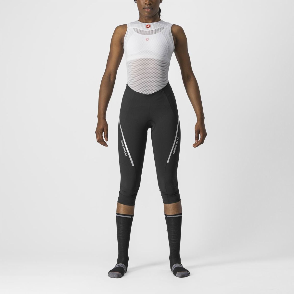 Cuissard 3/4 Castelli Velocissima 3 Femme Noir/Argent, Size: Medium
