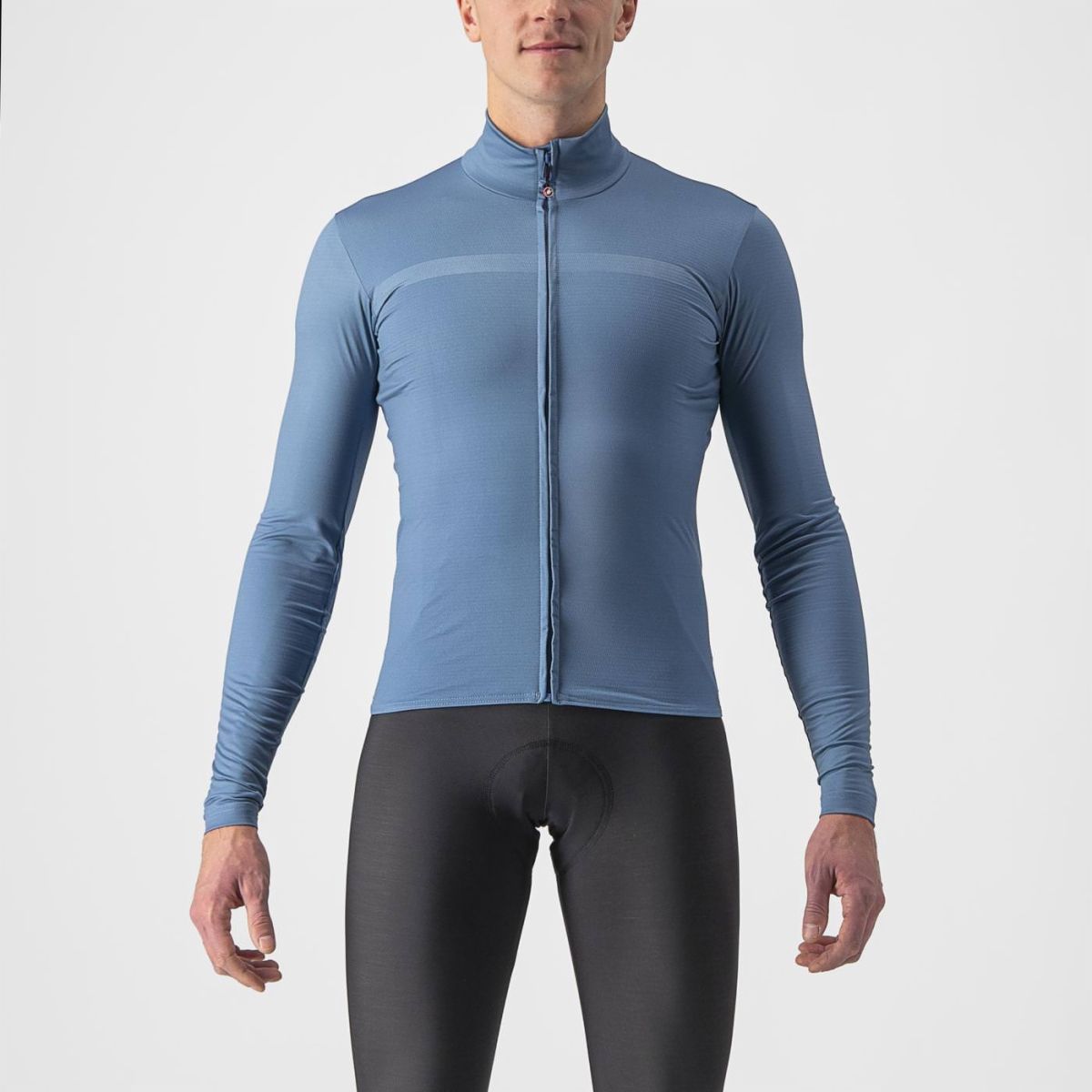 Maillot manches longues Castelli Pro Thermal Mid Bleu, Size: Medium