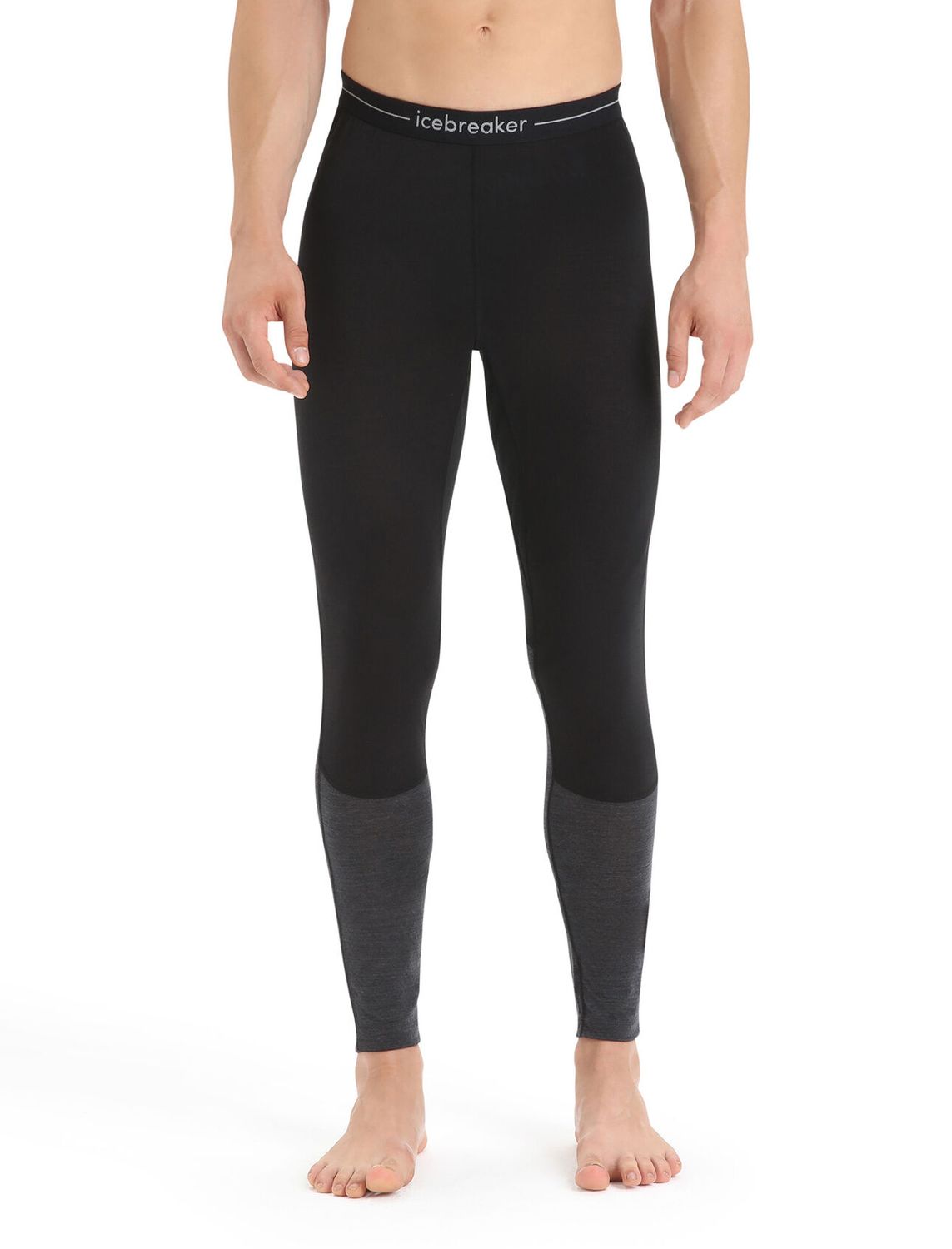 Collant Icebreaker 125 ZoneKnit™ Merino Noir, Size: XLarge