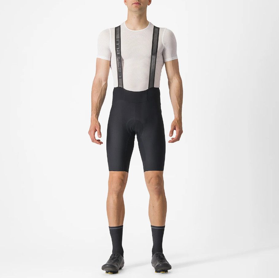 Bib court Castelli Espresso Noir, Size: Small