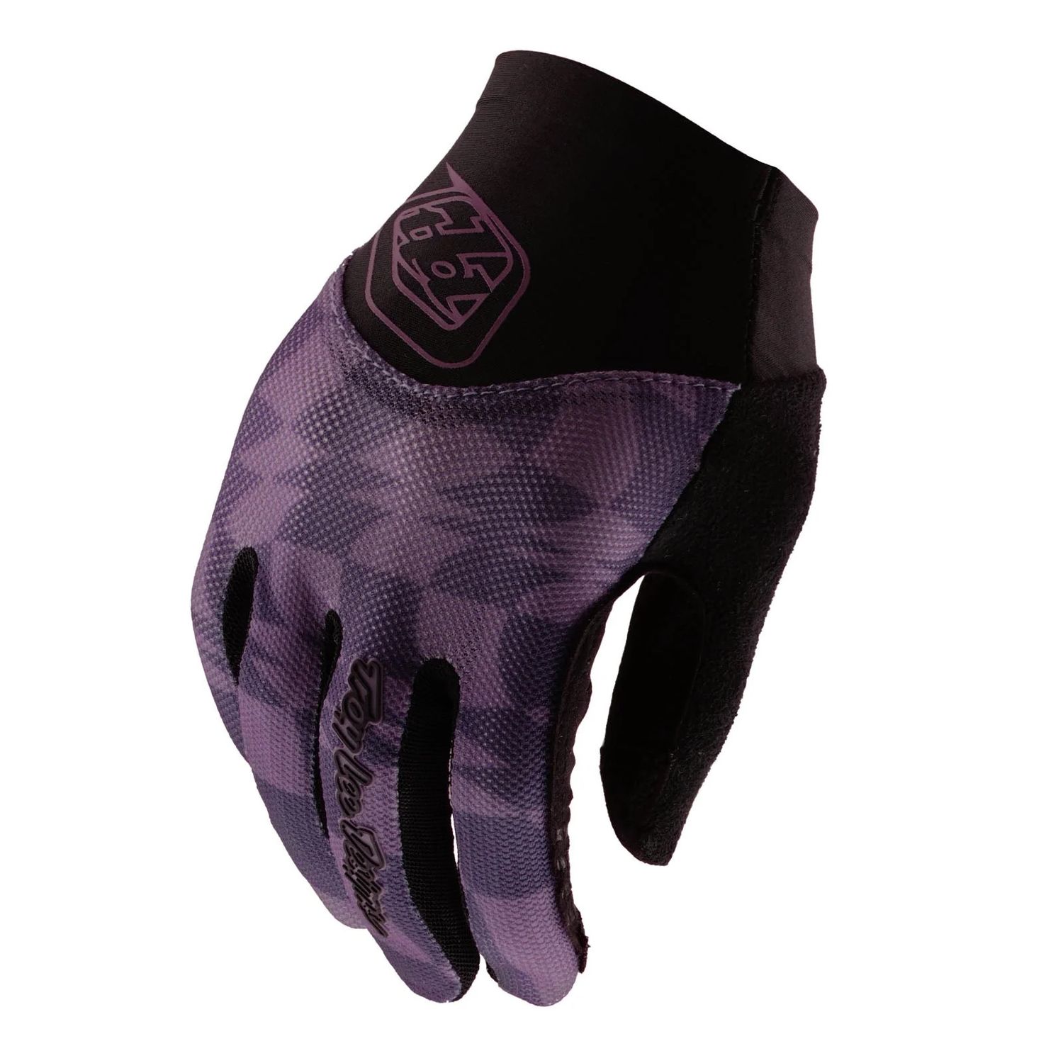 Gant long Troy Lee Designs Ace 2.0 Femme Twisted Checkers Violet Foncé, Size: Small