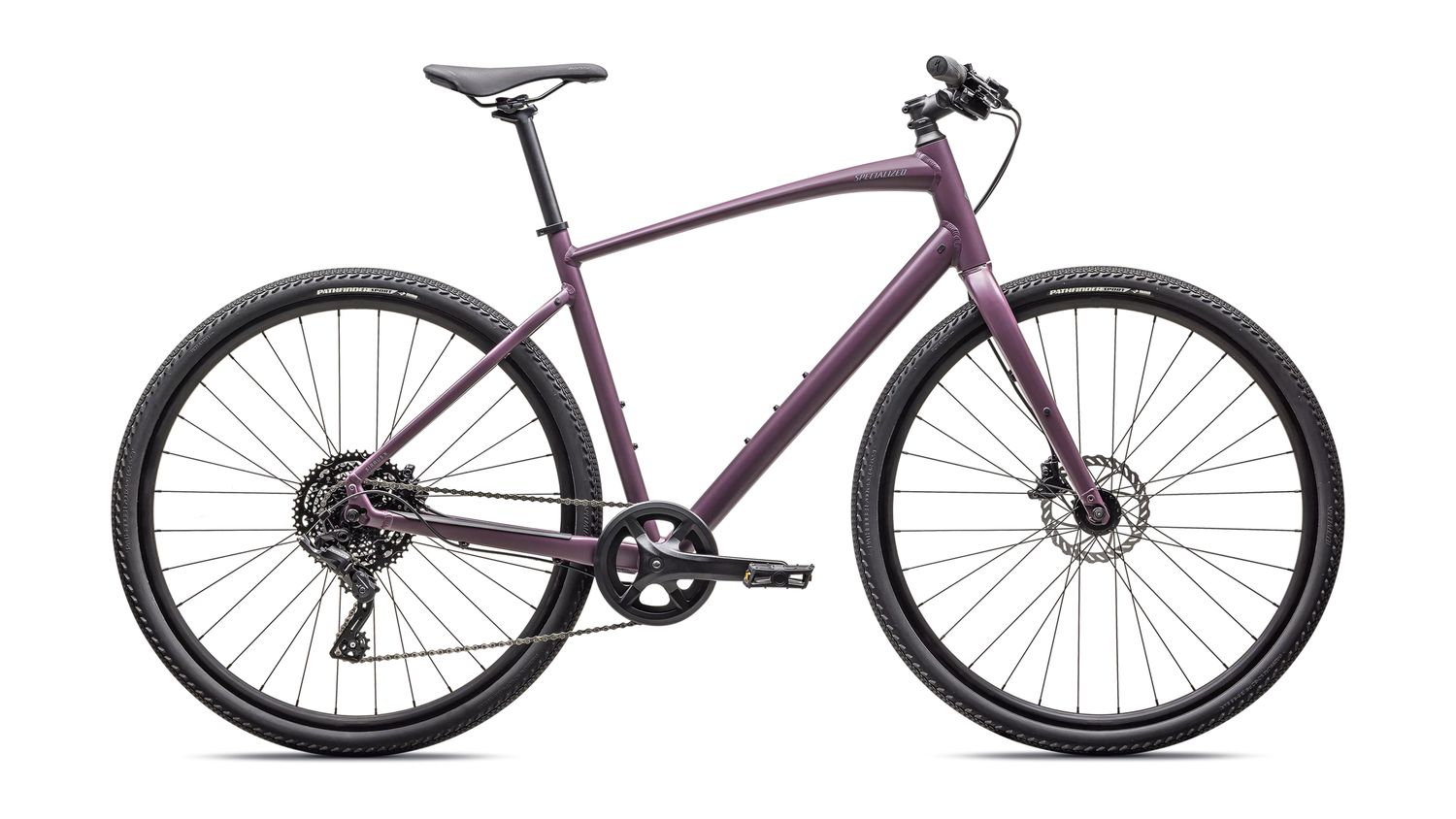 Vélo Specialized Sirrus X 2.0 2025 Lilas Foncé Satin/Gris Réfléchissant, Size: Small