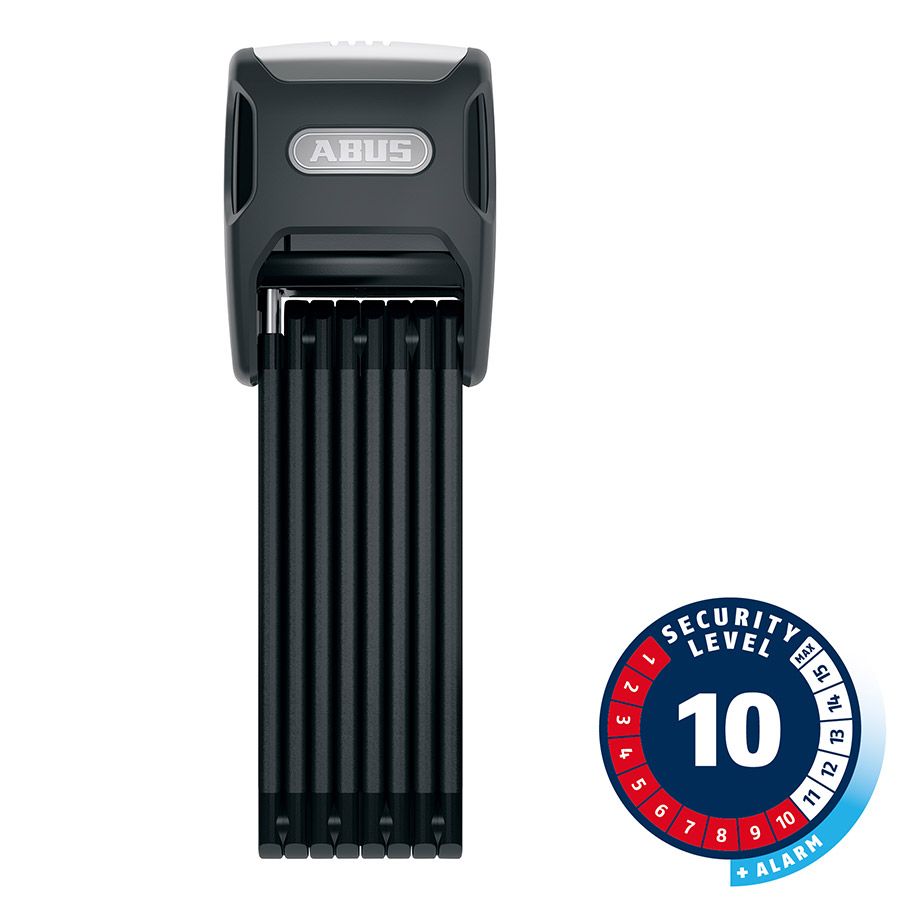 Cadenas pliable à clé  Abus, Bordo XPlus Big Alarm 6000, 120cm, 3.9&#39;, 5mm, Noir
