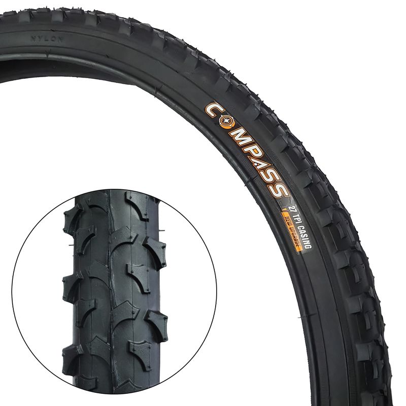 Pneu Compass 26&#39;&#39;x1.95 Tringle PSI : 50 Noir