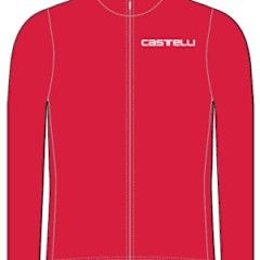 Maillot manches longues Castelli Strada Femme Rouge