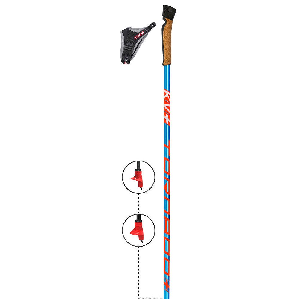 Bâton KV+ TORNADO LIGHT CARBON TITAN Glossy Pearl Blue finish