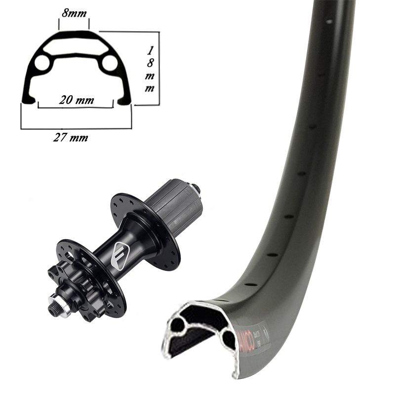 Roue arrière 29''/700C Formula Q/R (8-9-10-11 vit), 6B, 36T, Alliage Noir