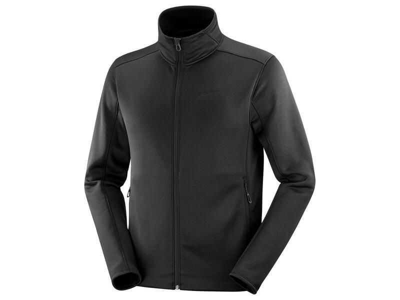 Chandail manches longues Salomon Outline Warm Full Zip Noir, Size: Small