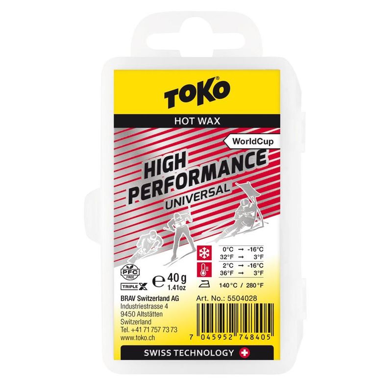 Fart de glisse Toko High Performance Universal Paraffin 40g