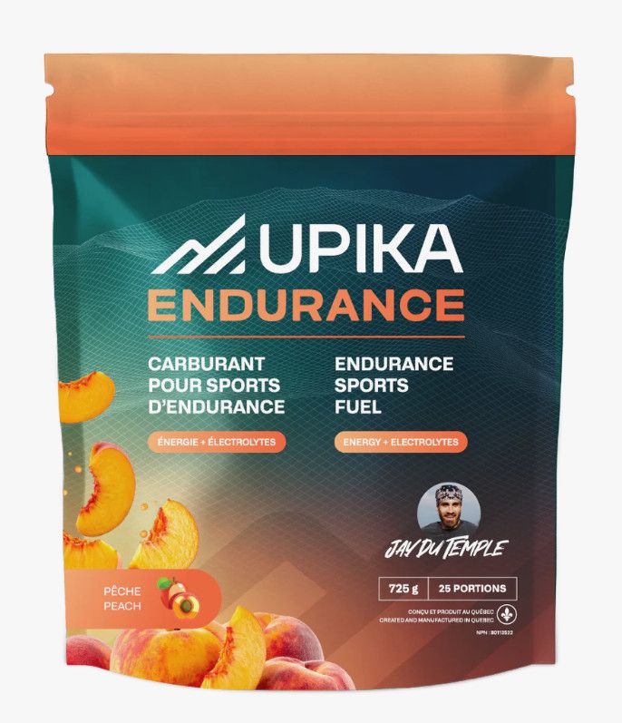 Boisson électrolyte Upika Endurance x Jay Du Temple Pêche 25 portions 725g