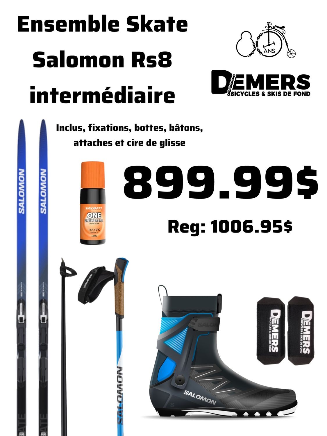 Salomon RS8 Skating Ski Package