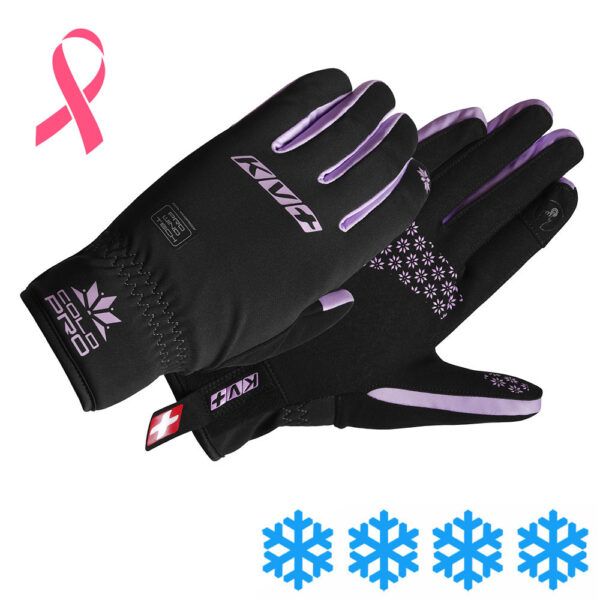 KV+ Cold Pro Women&#39;s Gloves (Black/Lilac)