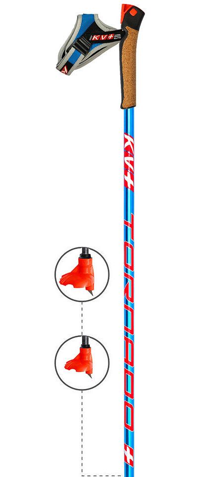 Bâton KV+ Tornado Blue, Falcon Clip Grips, 100% HM Carbon Shafts 54g/m