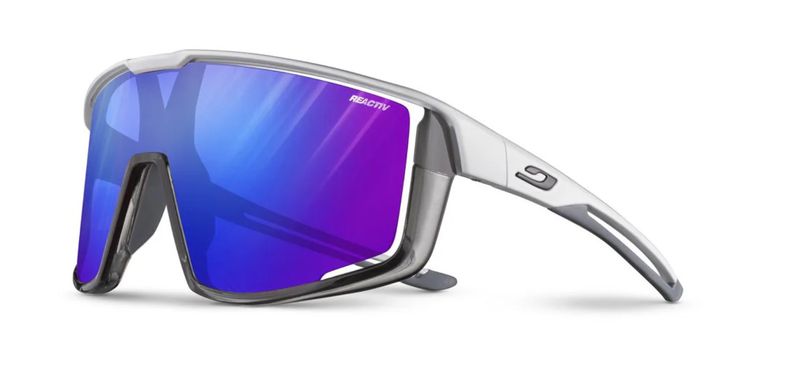 Lunette Julbo Fury Blanc Mat/Gris - Lentille Photochromique Reactiv cat:1 à 3