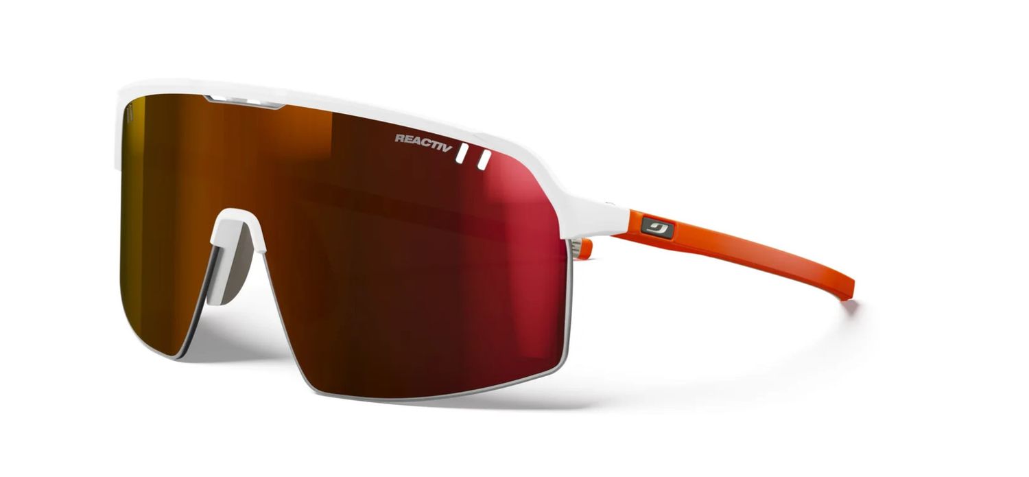 Lunette Julbo Blanc/Orange - Lentille Photochromique Reactiv cat:0 à 3