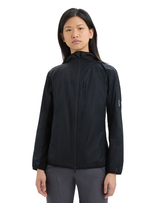Coupe-vent manches longues Icebreaker Shell+™ Mérino/Coton Femme Noir