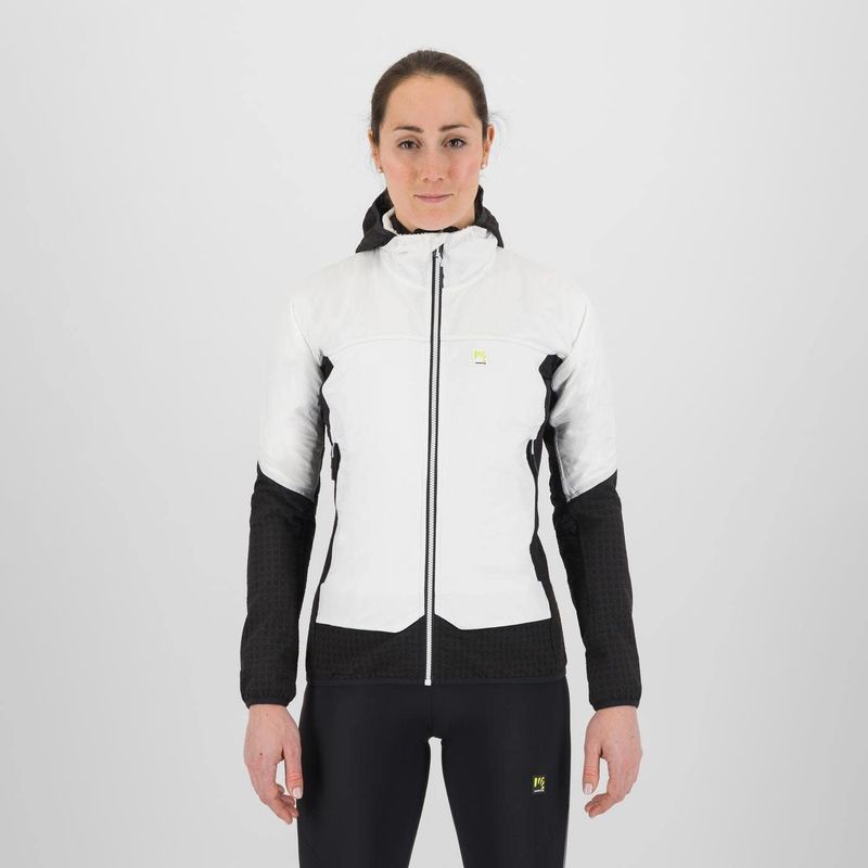Manteau à capuche Karpos Alagna Plus 2.0 Femme Blanc/Noir