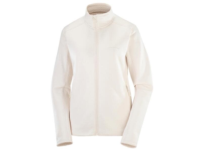 Chandail manches longues Salomon Outline Warm Full Zip Femme Blanc 