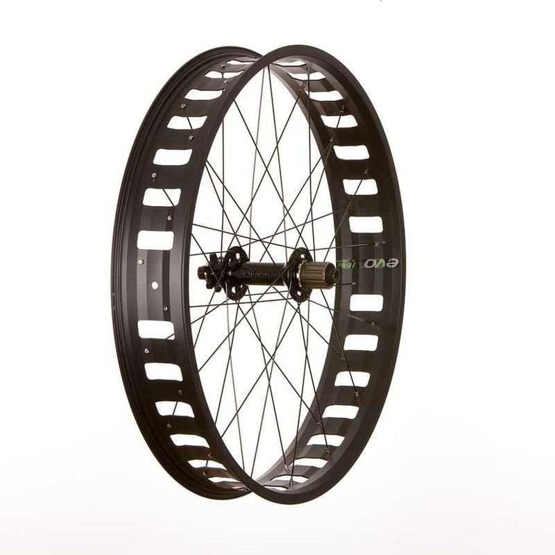 Roue Fatbike 26po jante 80mm moyeu Novatech D202SB 197x12