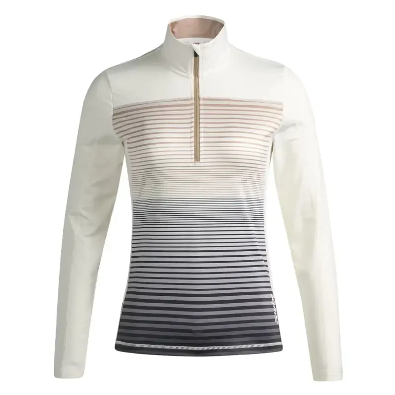 Chandail manches longues Swix Tista 1/2 Zip Femme Blanc Neige