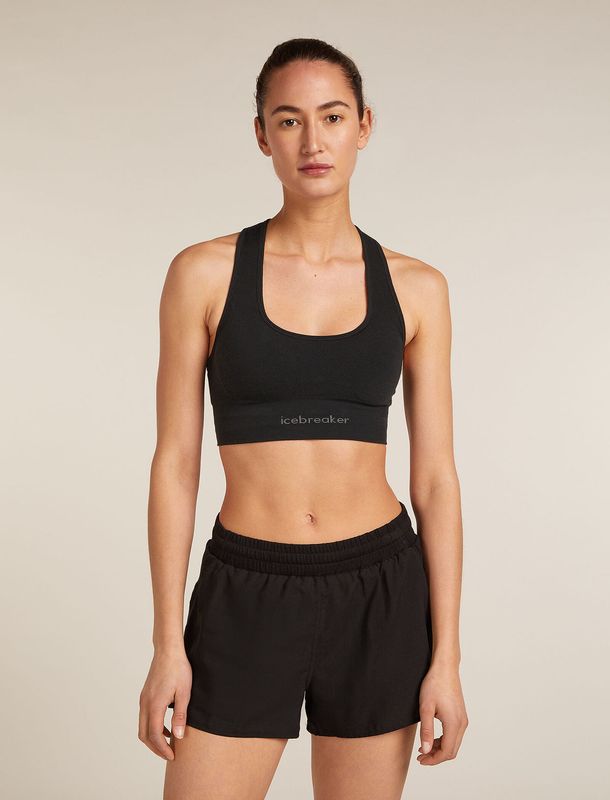 Brassière de sport Icebreaker ZoneKnit™ 260 Merino Femme Noir