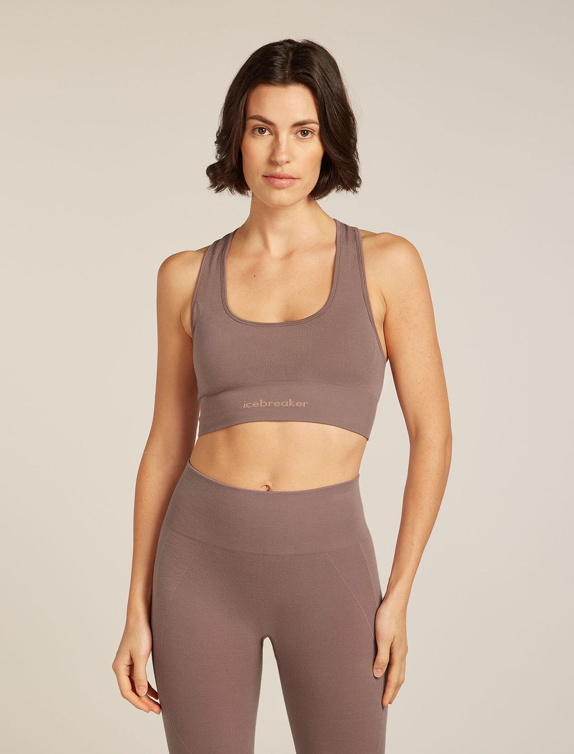 Brassière de sport Icebreaker ZoneKnit™ 260 Merino Femme Bourgogne