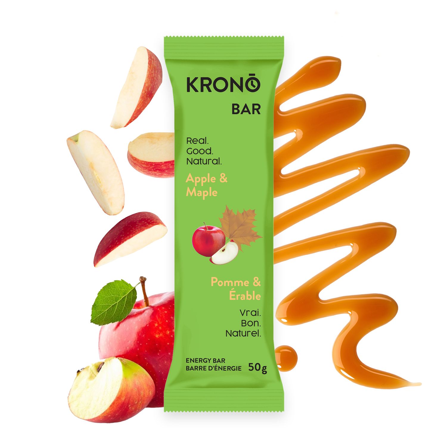 Barre énergétique Krono Érable/Pomme 50g
