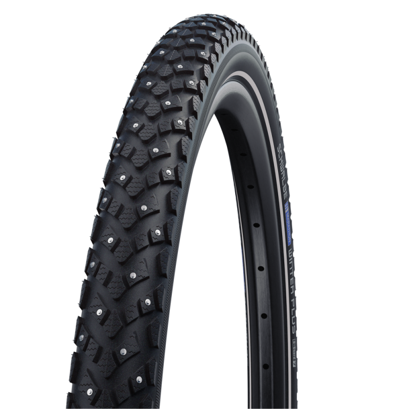 Pneu clouté Schwalbe Marathon Winter Plus 700x40c Rigide, Tringle, Winter, SmartGuard, 67TPI, Noir