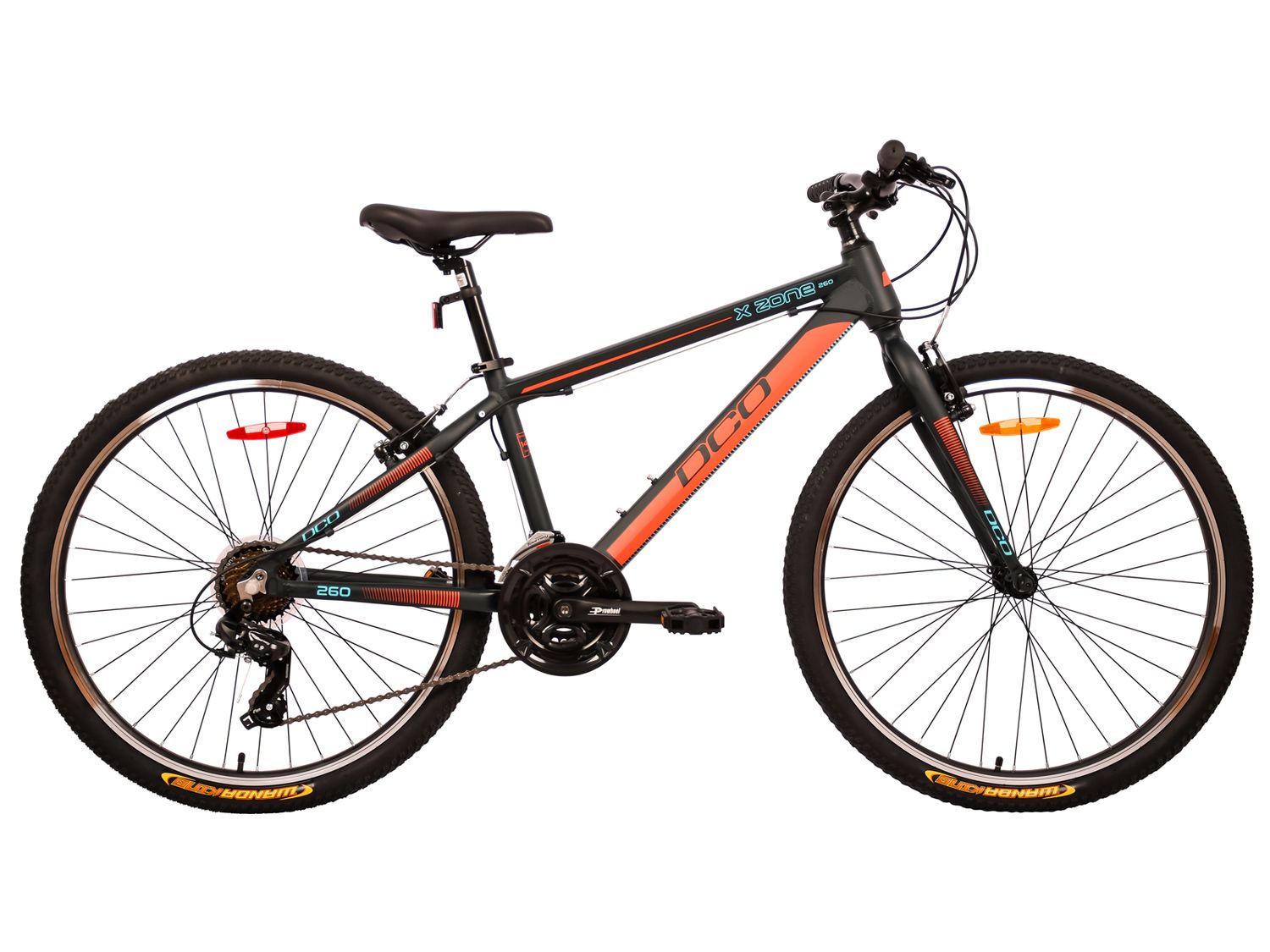 Vélo DCO X-Zone 260 Charbon/Orange Mat, Size: 12''