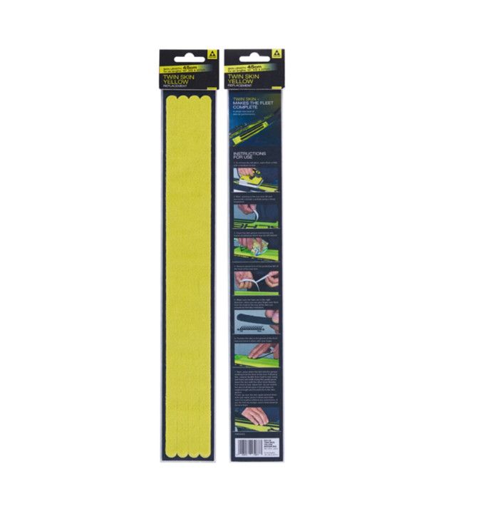 Peaux de remplacement Fischer Twin Skin (mohair mix) Jaune, Size: 370mm