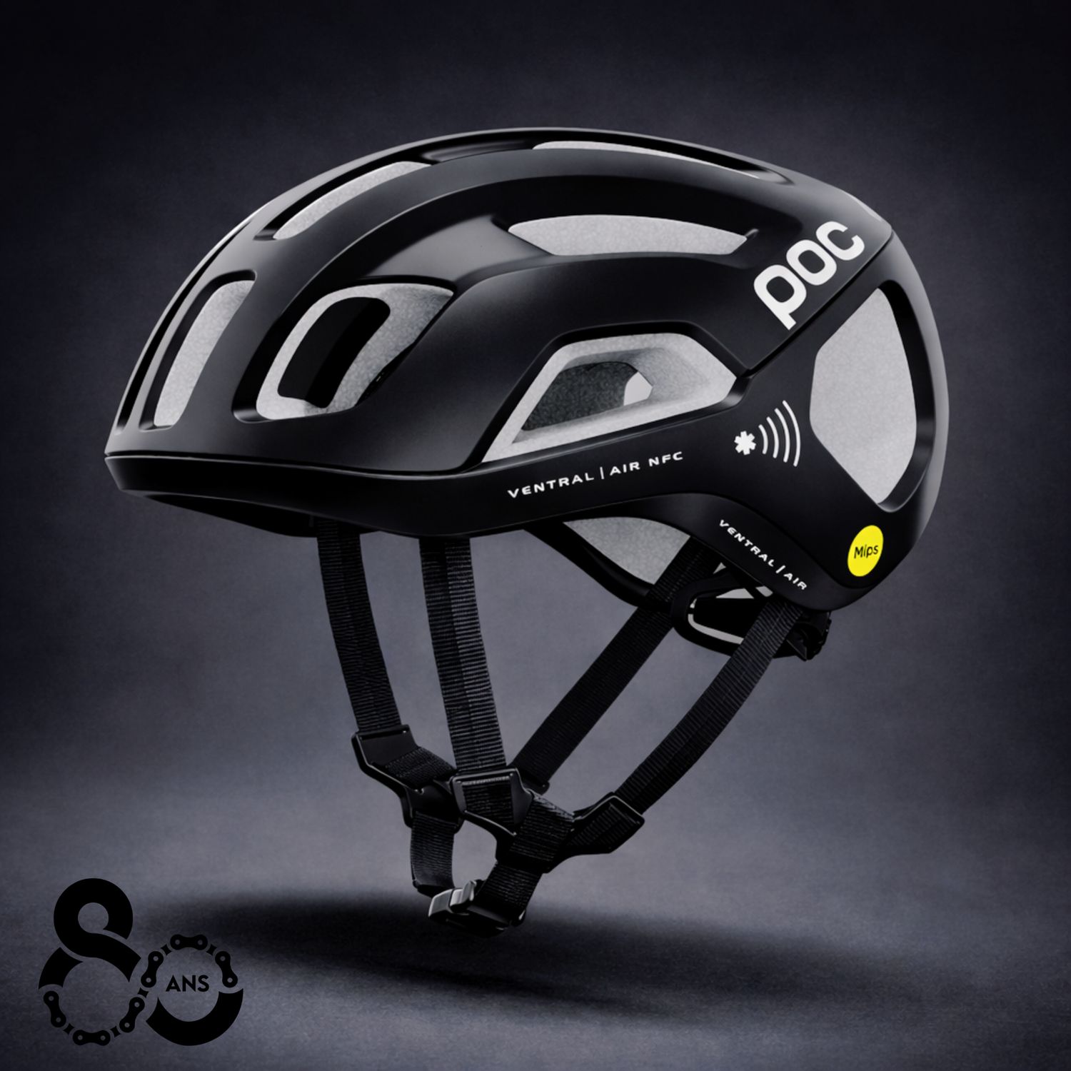 Casque POC Ventral Air MIPS NFC Noir/Blanc Mat