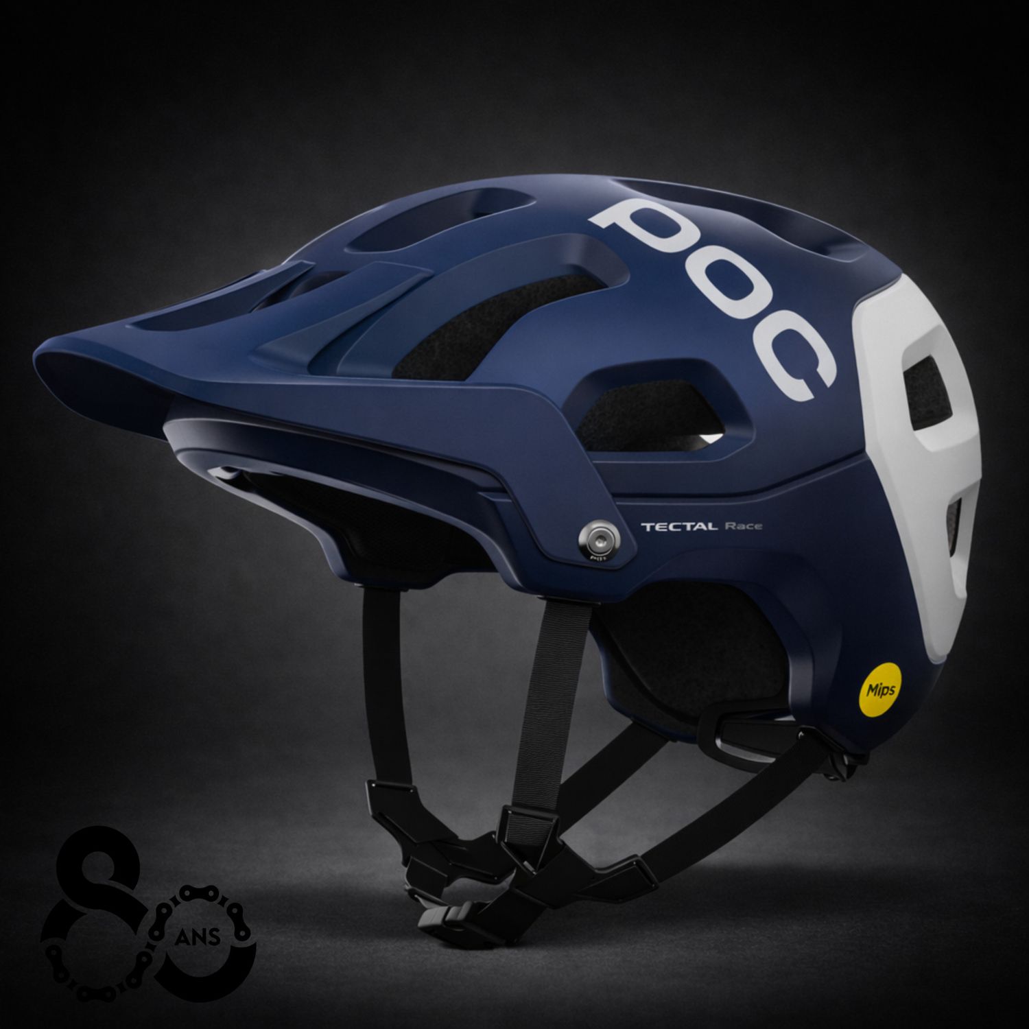 Casque POC Tectal Race MIPS Bleu/Blanc Mat
