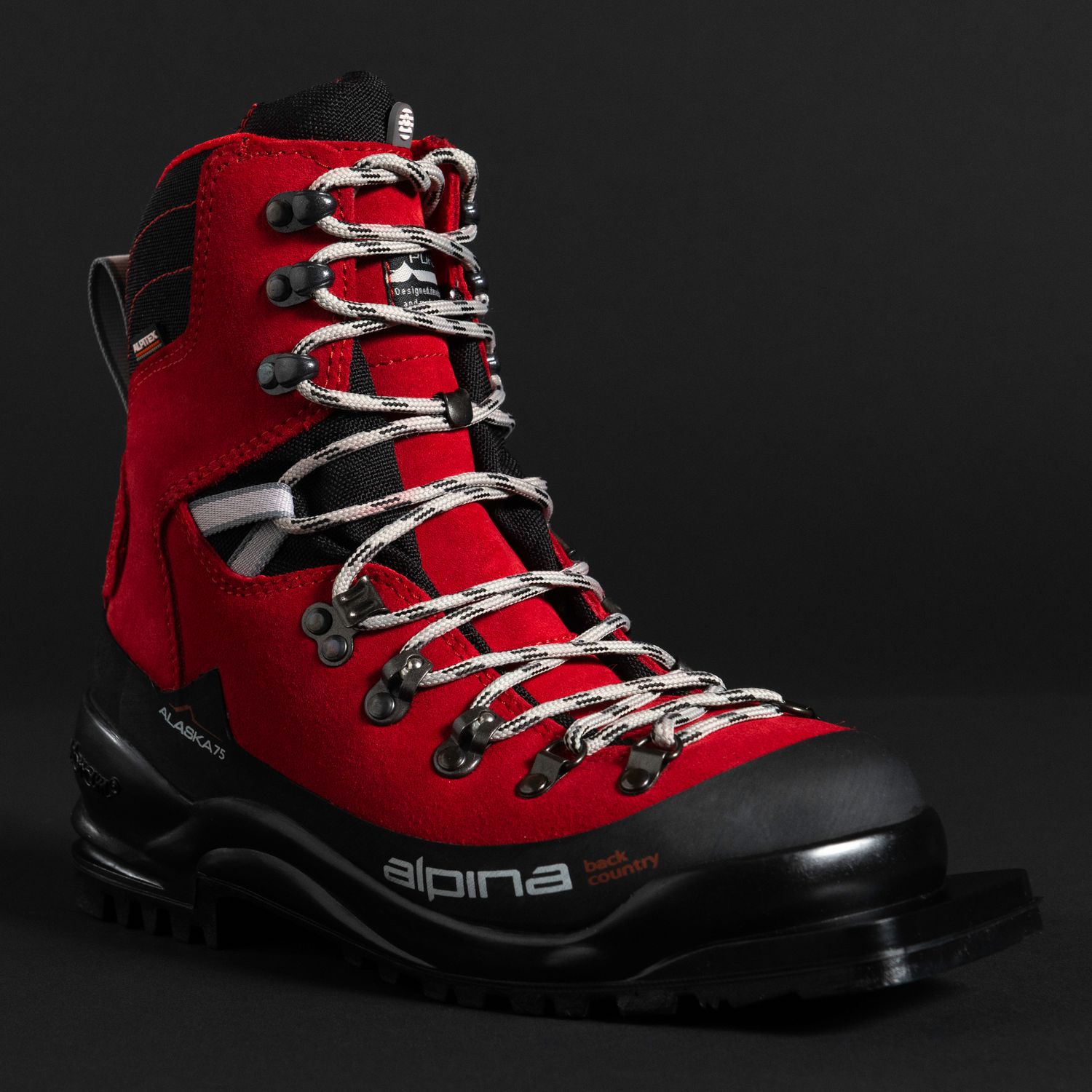 Alpina Alaska 75 2025 Backcountry Boots (Black/Red)