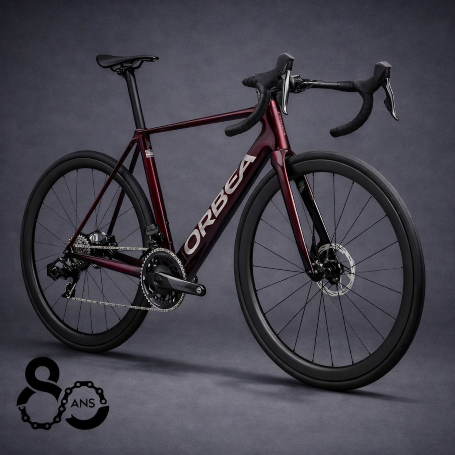 Orbea Orca M20iTeam Pwr 4iiii 2025 Bike (Wine Red/Carbon)