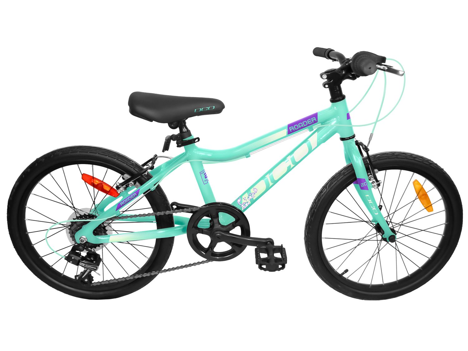 Vélo DCO Roader Turquoise/Lime/Mauve 20po