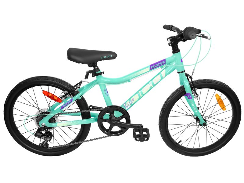 Vélo DCO Roader Turquoise/Lime/Mauve 20po