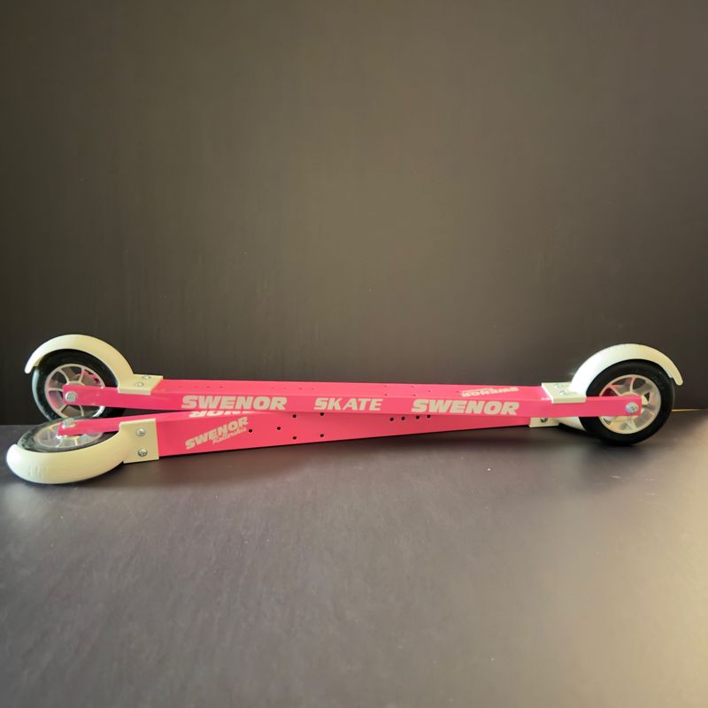 Skis à roulettes Swenor Skate Aluminium Rose avec Roues Standard #2