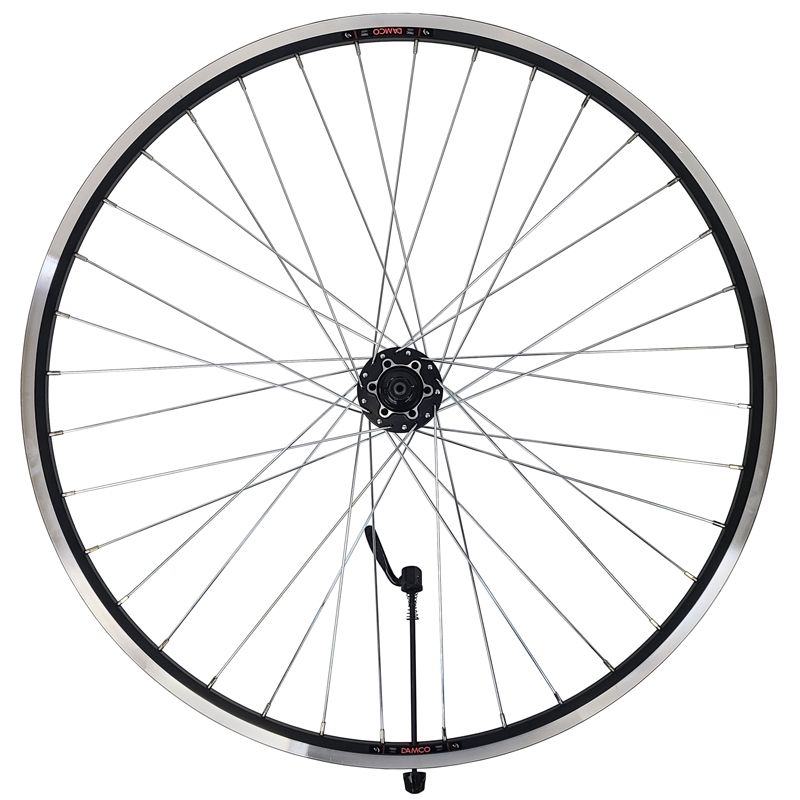 Roue arrière Damco 700c Deore 475 Disque 6B, 36T, Alliage Noir