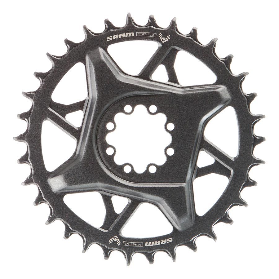 Plateau SRAM, GX Eagle T-Type DM, 34D, 12vit., BCD: Direct Mount SRAM 8 Boulons, Aluminium, Gris