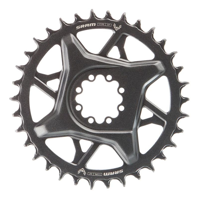Plateau SRAM, GX Eagle T-Type DM, 34D, 12vit., BCD: Direct Mount SRAM 8 Boulons, Aluminium, Gris