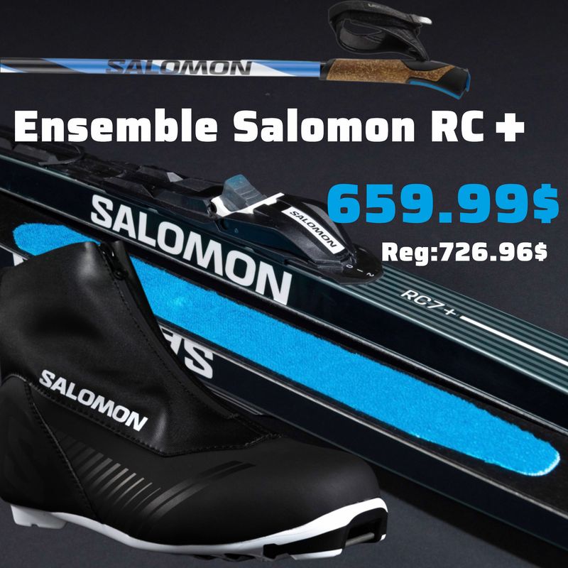 Salomon Classic Ski Package (RC7+ eSkin Skis + Escape RC Boots + R30 Click Poles)