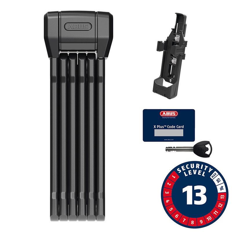 Cadenas pliable à clé Abus, Bordo XPlus 6200K, 5mm, 90cm, 3.0', SH, Noir